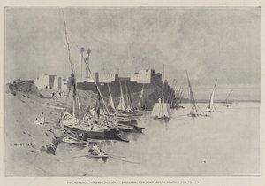 The Advance towards Dongola, Belianeh, the Forwarding Station for Troops by Charles Auguste Loye
